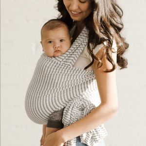 Solly wrap in Natural & Grey Stripe - $30